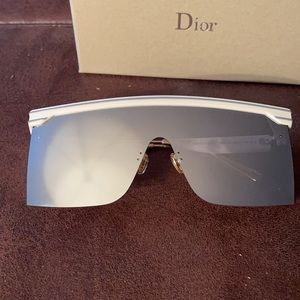 DiorClub M1U Silver Mirrored Masked Sunglasses